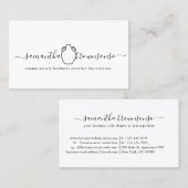 陶磁器の手作り粘土彫刻 名刺 (正面/裏面)