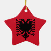 陶磁器の星のペンダントのアルバニアの旗 セラミックオーナメント (裏面)