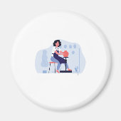 陶磁器の贈り物を投げる マグネット (正面)