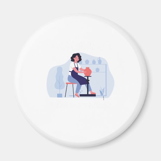 陶磁器の贈り物を投げる マグネット (正面)