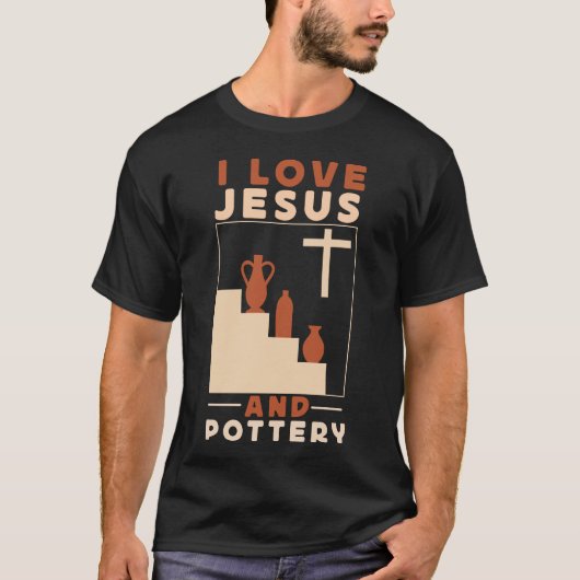 陶磁器イエスと陶磁器イエス Tシャツ (正面)