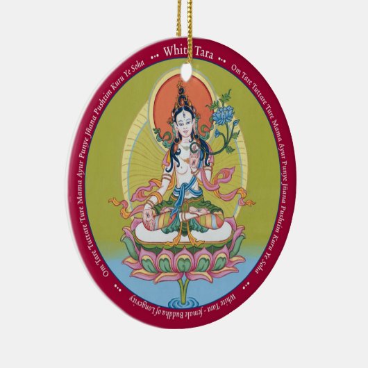 陶磁器オーナメント-顔の白いタラそして終わり セラミックオーナメント (右)