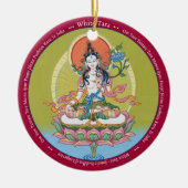 陶磁器オーナメント-顔の白いタラそして終わり セラミックオーナメント (正面)