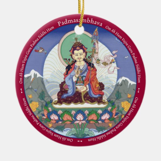 陶磁器オーナメント- Padmasambhava + 終わり セラミックオーナメント (正面)