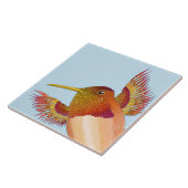 陶磁器タイルの上のハミングバード タイル (側面)