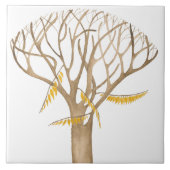 陶磁器タイルの晩秋(W) タイル (正面)