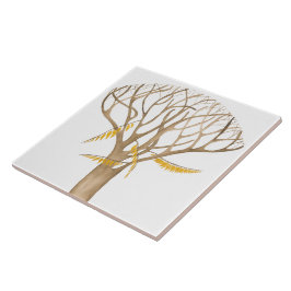 陶磁器タイルの晩秋(W) タイル