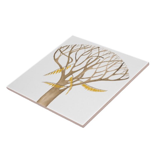 陶磁器タイルの晩秋(W) タイル (側面)