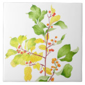 陶磁器タイルの秋の果実 タイル (正面)