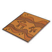 陶磁器タイルの蛇口を通って滞在 タイル (側面)