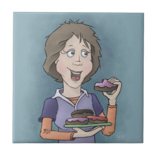 陶磁器タイルを振りかけるドーナツ タイル