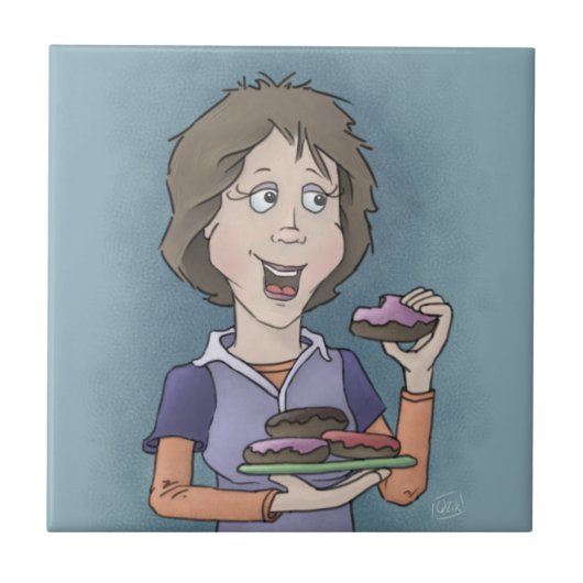 陶磁器タイルを振りかけるドーナツ タイル (正面)