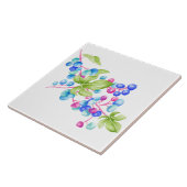 陶磁器タイル上の磁器の果実(1) タイル (側面)