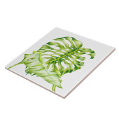 陶磁器タイル上の葉状の彫刻(1) タイル (側面)