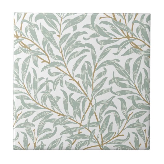 陶磁器タイル:ウィリアム・モリス:柳 タイル (正面)