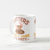 陶磁器デザイン コーヒーマグカップ (正面左)