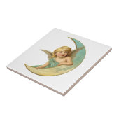 陶磁器ビクトリアン瓦ビクトリアン：天使と月 タイル (側面)