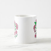 陶磁器マグカップ - 花は天からの笑顔 コーヒーマグカップ (中央)
