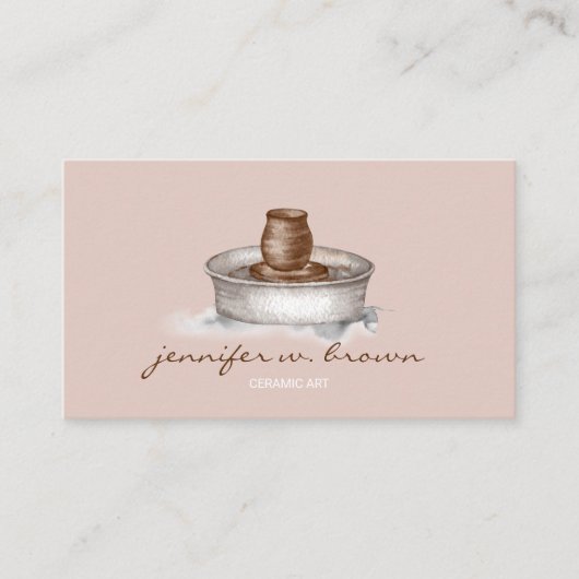 陶磁器彫刻陶磁器 名刺 (正面)