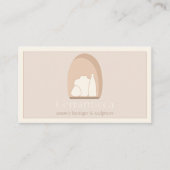 陶磁器手作り陶磁器彫刻の花瓶 名刺 (正面)