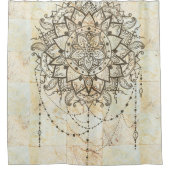 陶磁器瓦蓮華曼荼羅 シャワーカーテン (正面)