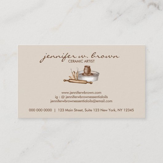 陶磁器 名刺 (裏面)