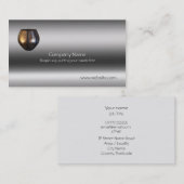 陶磁器 – 楽陶磁器 – 金属調テンプレート 名刺 (正面/裏面)