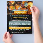 陶磁器，陶器教室，陶芸家の広告 チラシ (手)