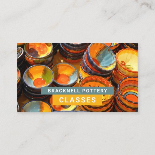 陶磁器,陶芸教室,陶工 名刺 (正面)