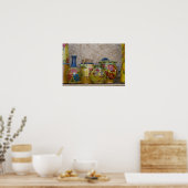 陶磁器， Moustiers-Sainte-Marie, Provence, ポスター (キッチン)