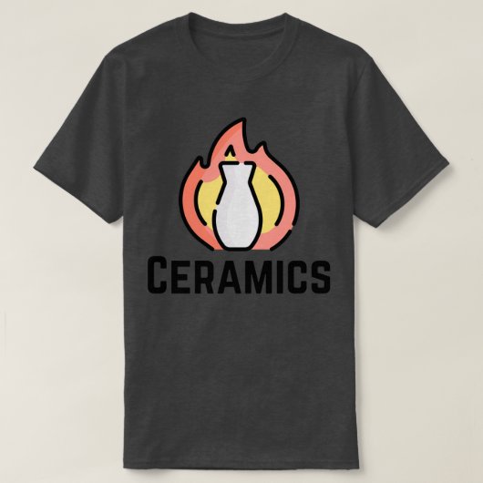 陶磁窯焼陶土 Tシャツ (デザイン正面)