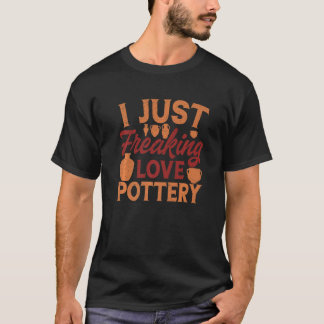 陶磁陶磁器陶磁器窯陶工ポット製造3 Tシャツ