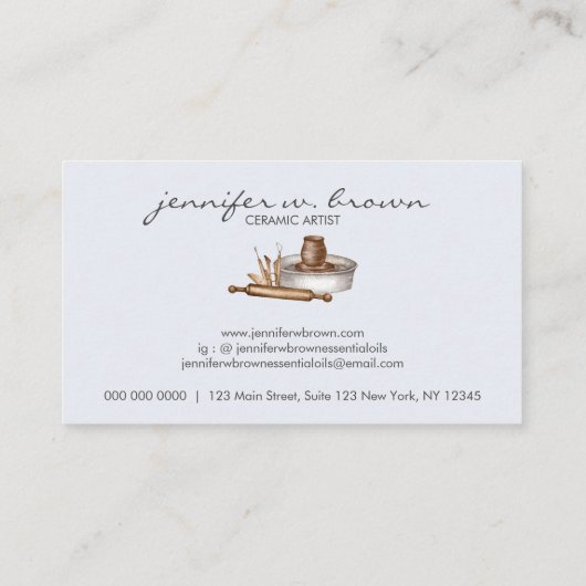 陶磁陶磁陶芸 名刺 (裏面)