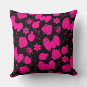 陶磁陶芸家ポットフローラルパターンt クッション (裏面)