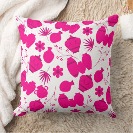 陶磁陶芸家ポットフローラルパターンt クッション