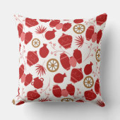 陶磁陶芸家ポット花柄 クッション (正面)