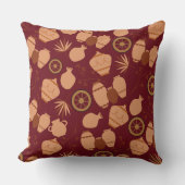 陶磁陶芸家ポット花柄 クッション (正面)