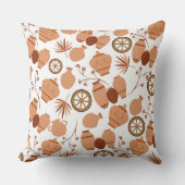 陶磁陶芸家ポット花柄 クッション (正面)