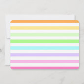 陶絵画器の絵を描誕生日の虹の写真 招待状 (裏面)