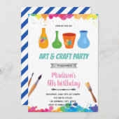 陶絵画芸パーティの招待状 招待状 (正面/裏面)