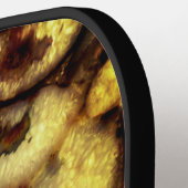 陶緑の金ゴールドブラッククォーツ瑪瑙モノグラム ピックルボールラケット (左詳細)