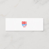 陶芸おもしろい趣味引用文 スキニー名刺 (正面)