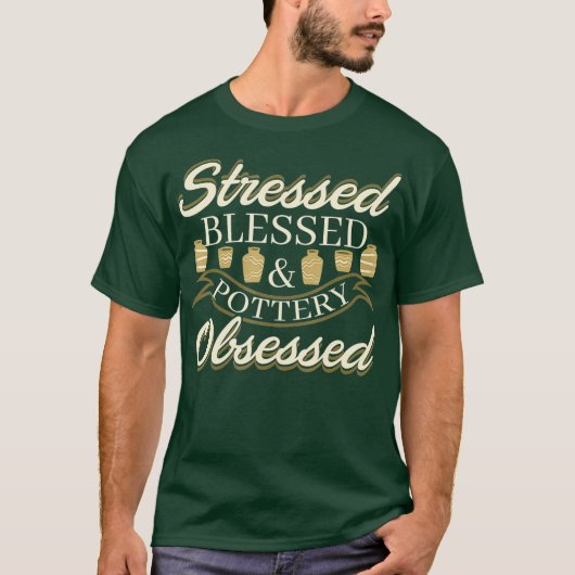 陶芸おもしろい陶磁手工陶工 Tシャツ (正面)