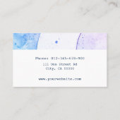 陶芸の手作りモダンクリーングラデーションテクスチャ 名刺 (裏面)