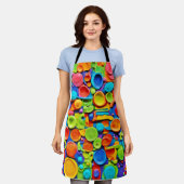 陶芸カラフル術 エプロン (着用した状態)