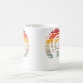 陶芸デザイン レトロ窯 女性のための陶芸ロゴ コーヒーマグカップ (中央)