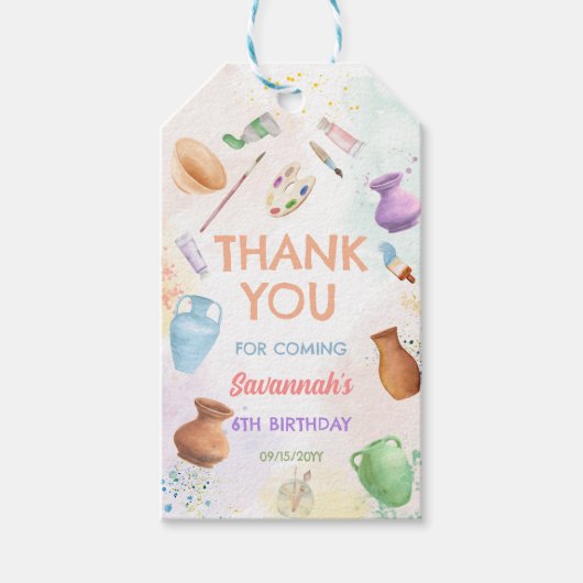陶芸ペイントバースデー ギフトタグ (正面)