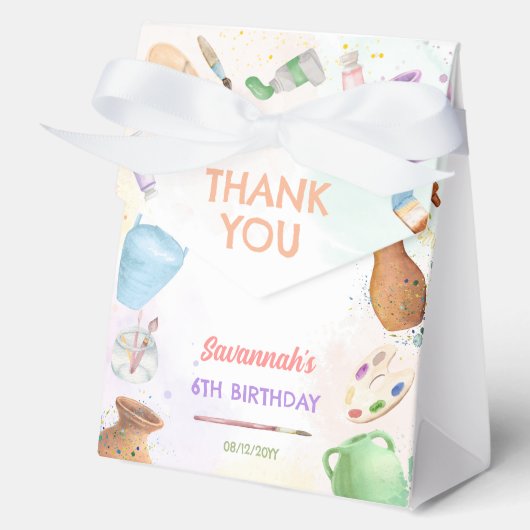 陶芸ペイントパーティーの誕生日記念品ボックス フェイバーボックス (正面)