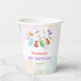 陶芸ペイントパーティーの誕生日 紙コップ