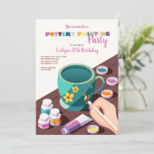 陶芸ペイントパーティー 招待状 (スタンド正面)